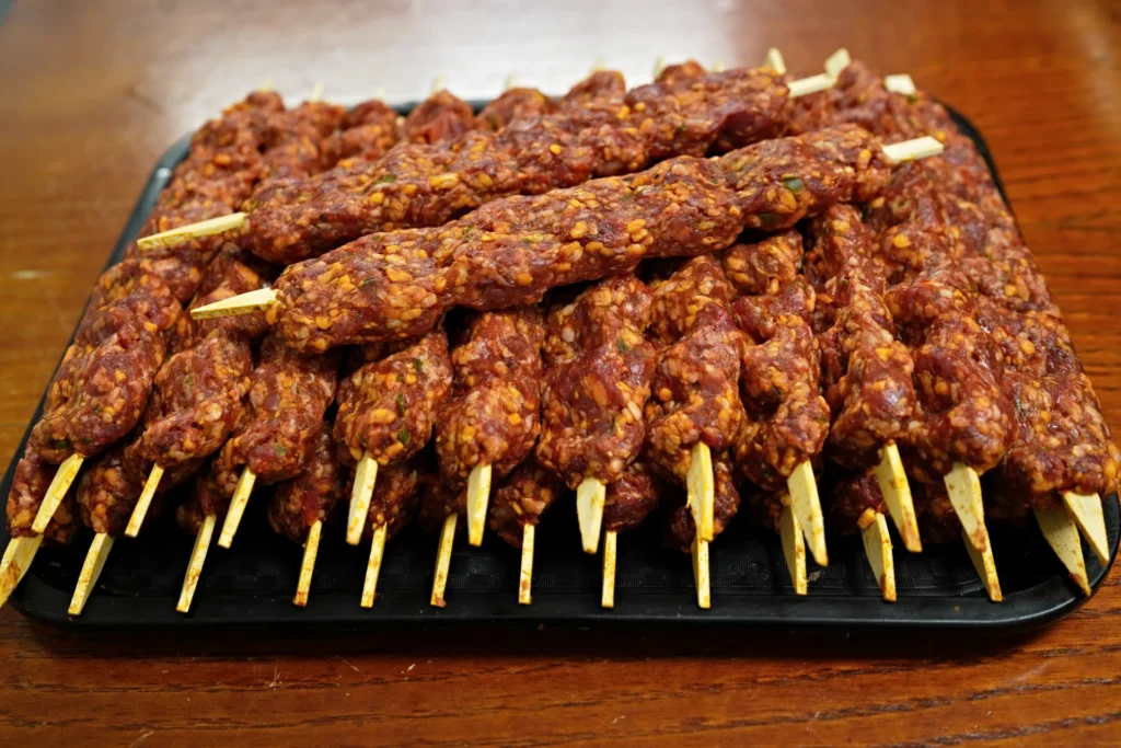 Oksespyd klar til grillen fra Kødland