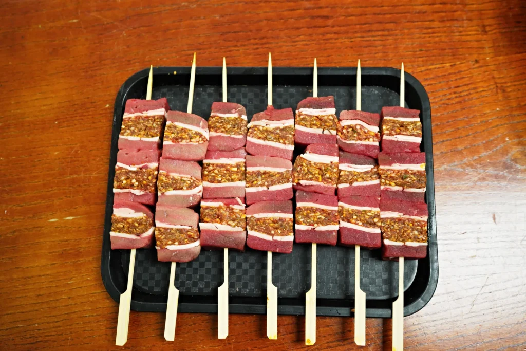 Spyd med bacon fra Kødland slagter